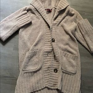 Fluffy tan cardigan